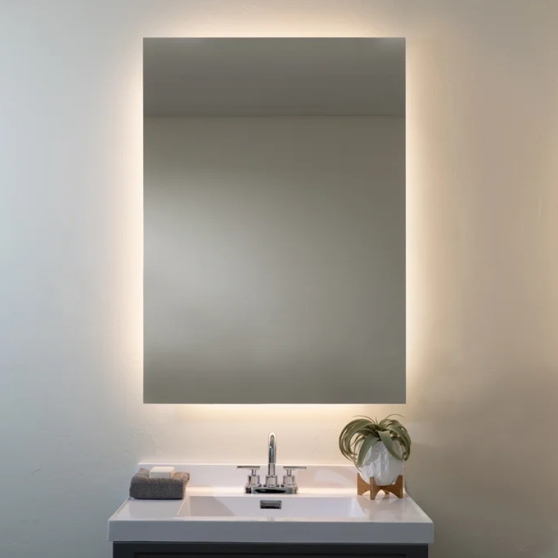 Lumos LED Backlit Mirror with Defogger, Triple-LED Colours & Memory Function