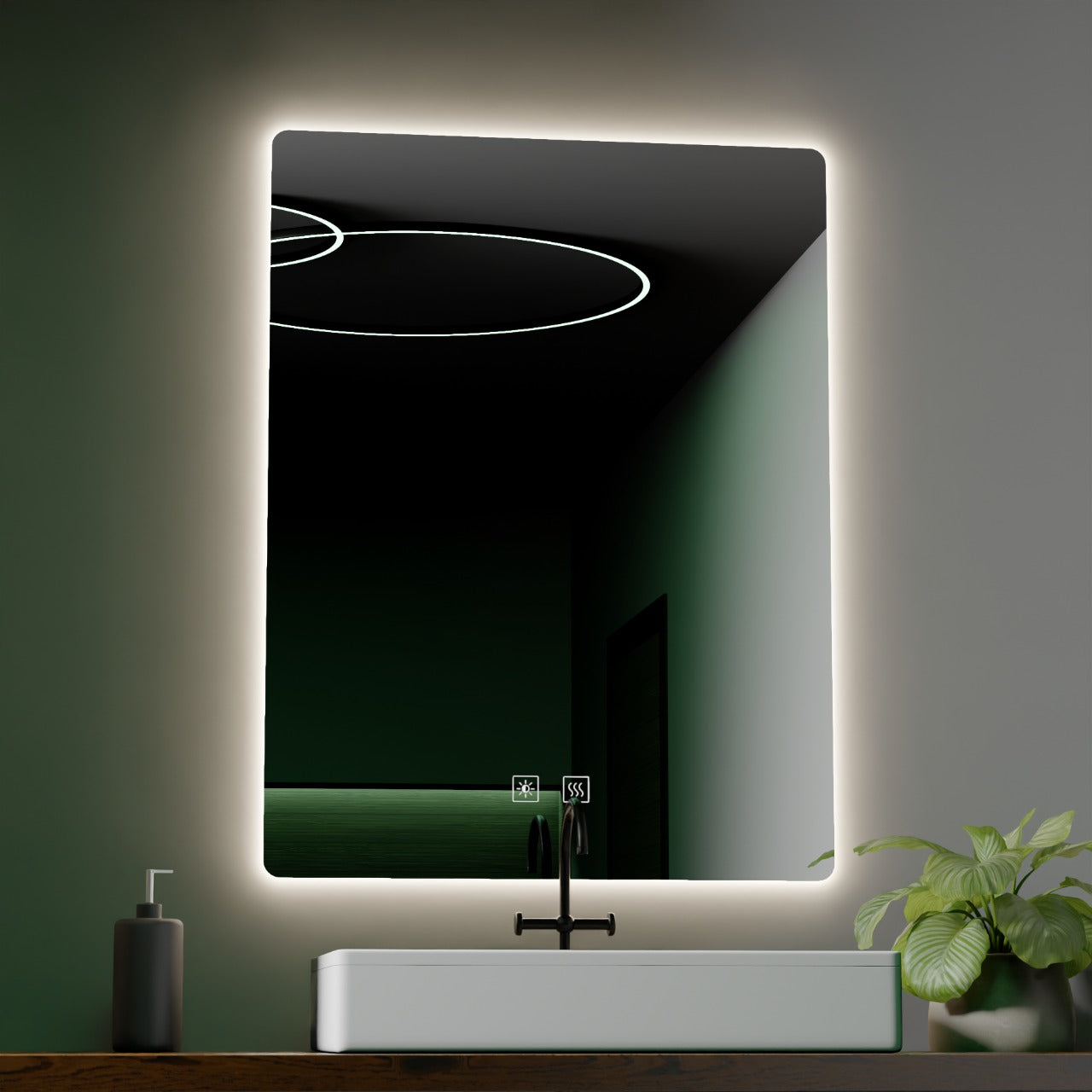 Backlit Mirror Led Panel GlowZen LED Backlit Mirror - Bestseller with Defogger & LEDs – Artessa