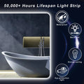 GlowZen LED Backlit Mirror with Defogger, Triple - LED Colours & Memory Function - Artessa
