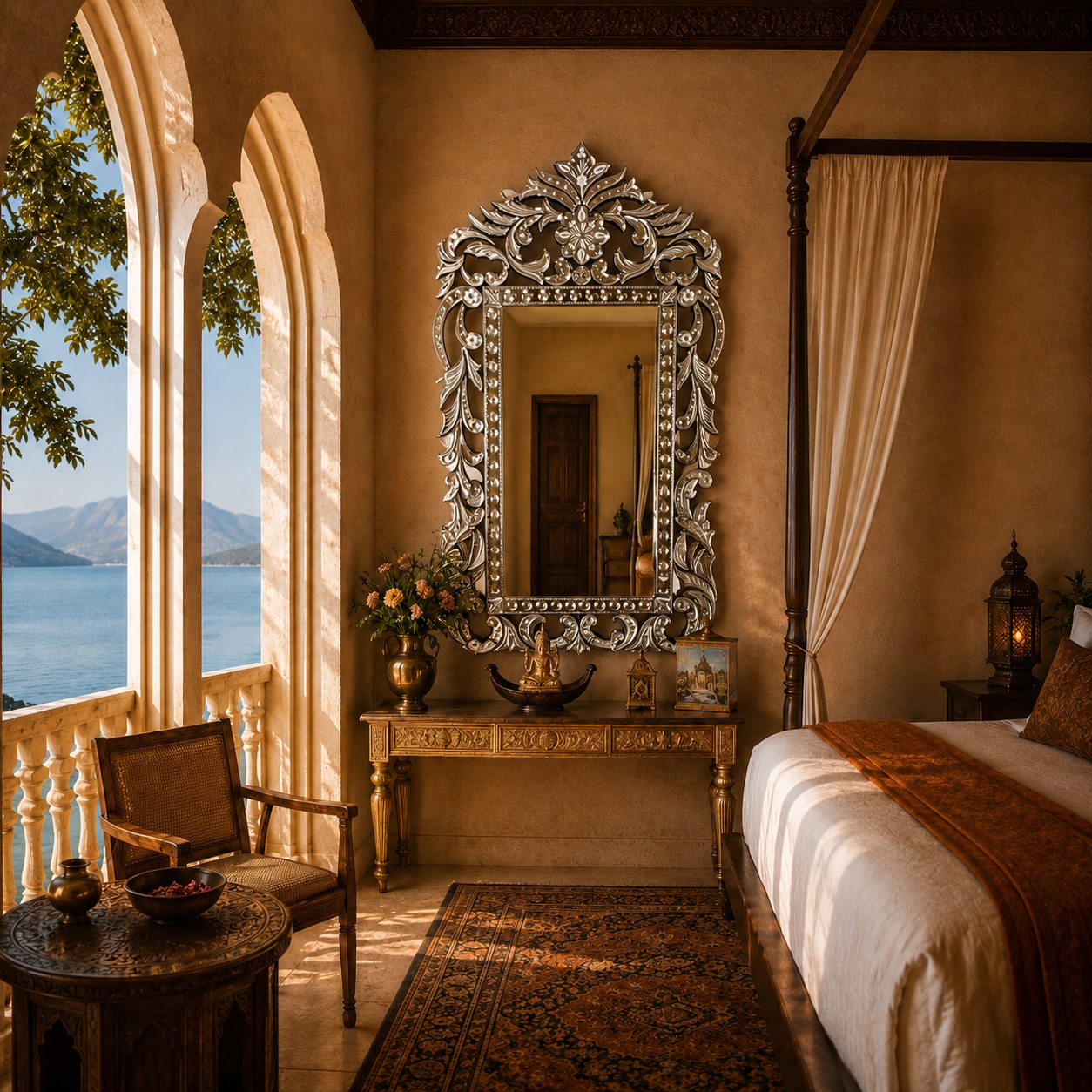 Regalia — hand-carved Heritage mirror, Provenance No. 578